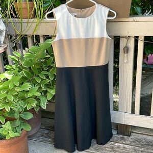 Talbots black and beige dress 4P